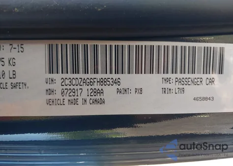 2015 Dodge Challenger Sxt from USA, damaged, VIN 2C3CDZAG6FH885346